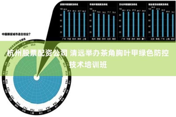 杭州股票配资公司 清远举办茶角胸叶甲绿色防控技术培训班