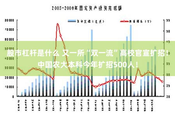 股市杠杆是什么 又一所“双一流”高校官宣扩招！中国农大本科今年扩招500人！